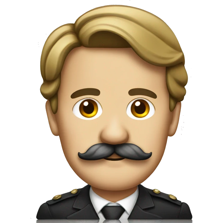 german chancellor with mustache emoji