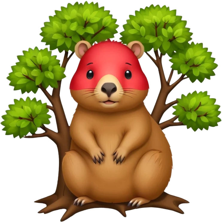 Capybara in a tree emoji