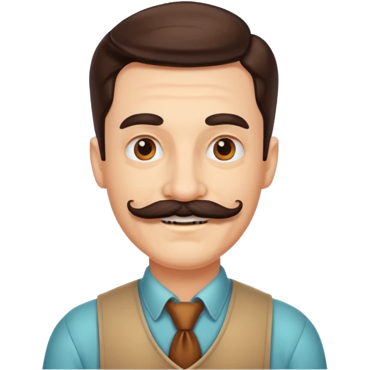 Retro style  man emoji