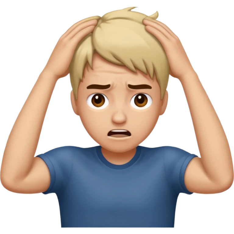 Péter un plomb/ s'arracher les cheveux  emoji