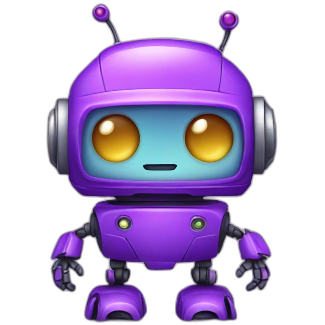 cute purple robot emoji