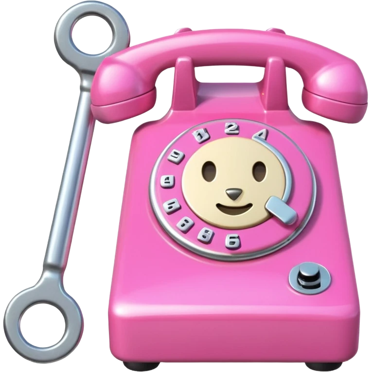 pink phone with a wrench emoji