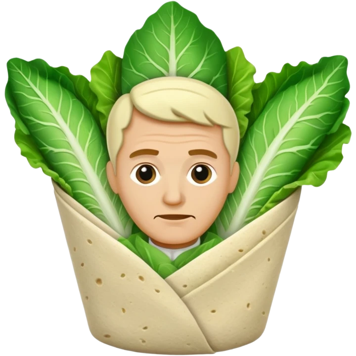 Julius Caesar inside salad wrap emoji
