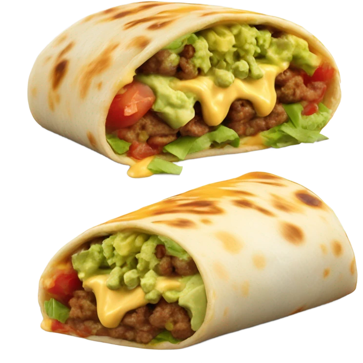 Mouth watering with burrito emoji