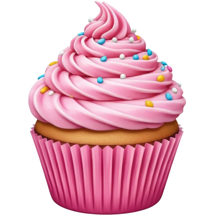 Cupcake with pink icing emoji