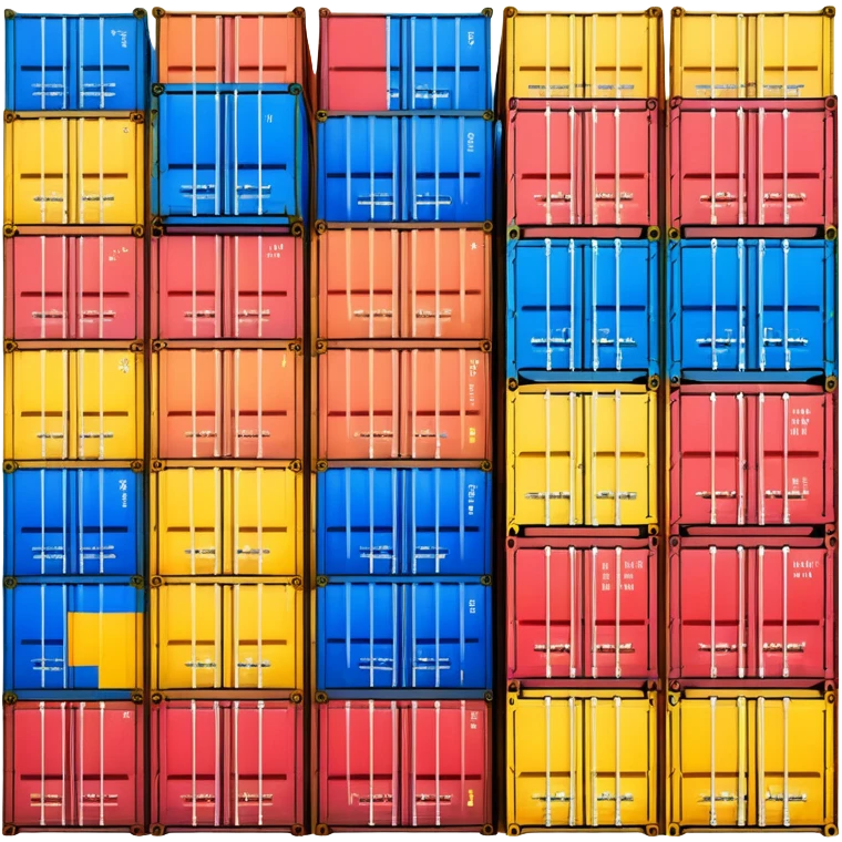colorful shipping containers stacked emoji