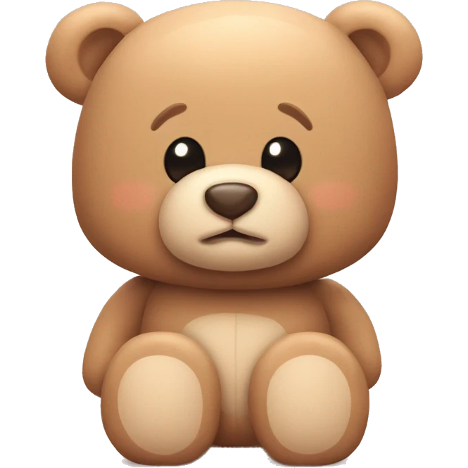 Cute Teddy Bear Emoji 3d blush emoji