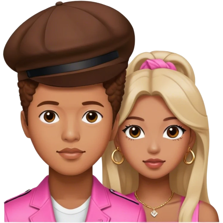 Bruno mars and rose from blackpink emoji