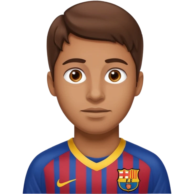 Barca fan with brown hair and looks like Gavi  emoji