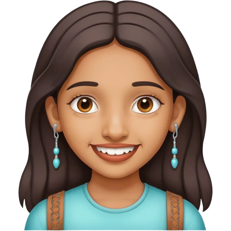 Indian girl with braces  emoji