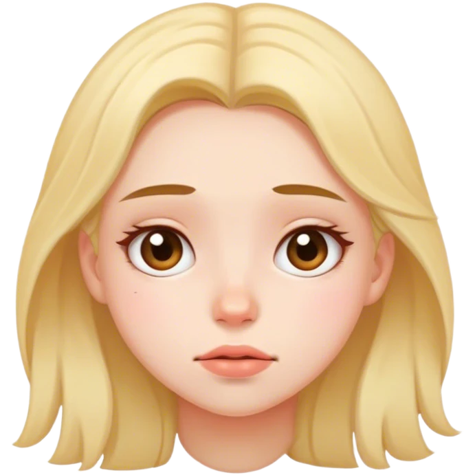 cute, lovely, pretty but exhausted girl fac emoji