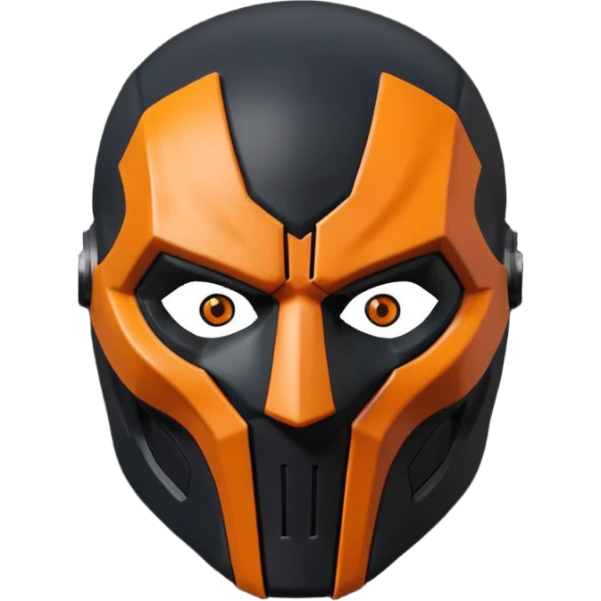 Death stroke mask all black -orange emoji