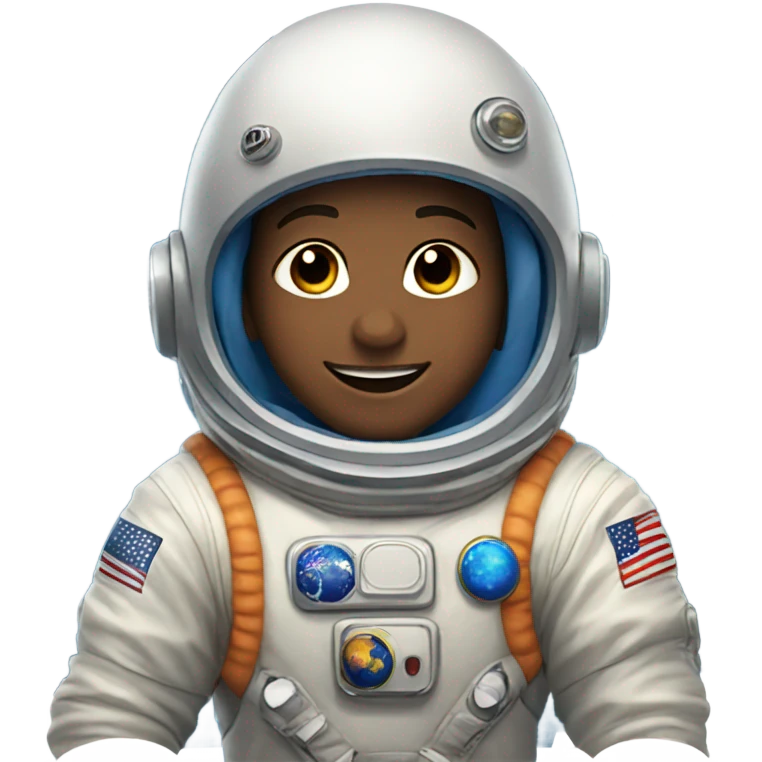 smiling boy in space emoji