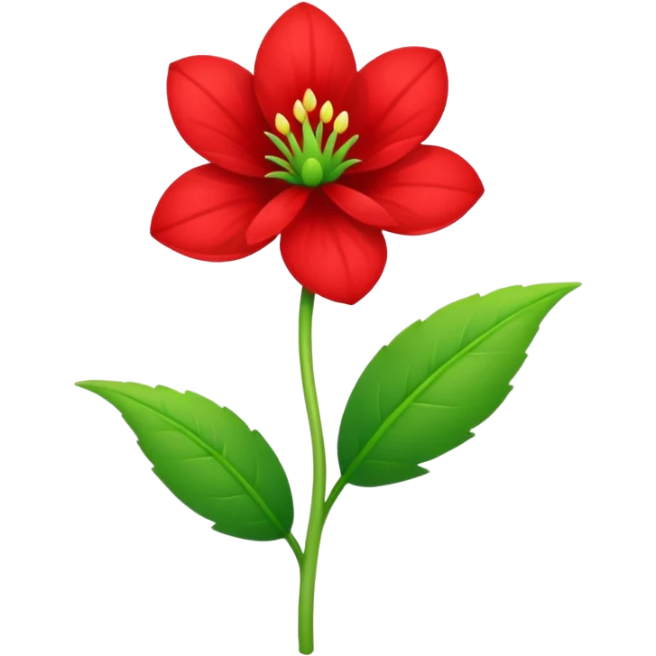 Broto de planta de flor vermelha emoji