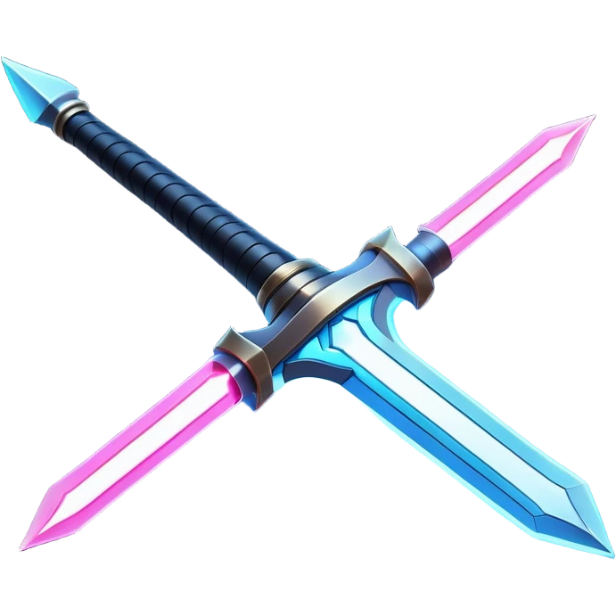 Clash of Clans aesthetic: Cinematic heroic Laser halo Sword Emoji, rendered in a 3D vector-style similar to standard emojis with minimal shading and bold, simplified shapes. A compact, vibrant energy blade with a neon-hued, glowing edge and futuristic hilt, softly glowing with a radiant cosmic charm. Simplified yet unmistakably iconic, highly detailed and consistent, glowing with a soft pulsating brilliance and high shine. Stylized with a touch of interstellar elegance and a soft glowing outline, capturing the essence of a legendary energy blade with a friendly, playful manner! emoji