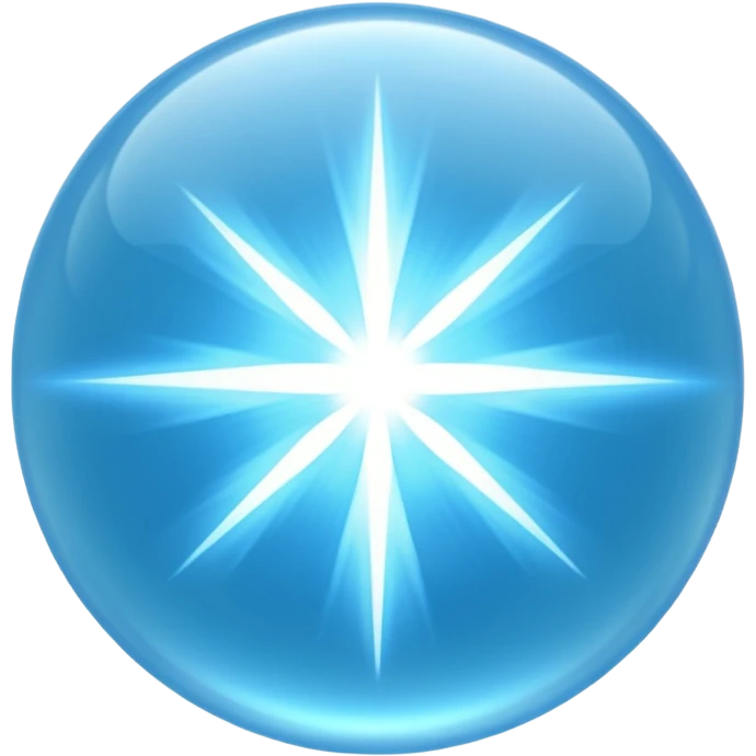 light blue energy sphere, bright centre, blurred borders emoji