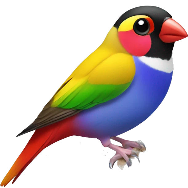 Red face gouldian finch emoji