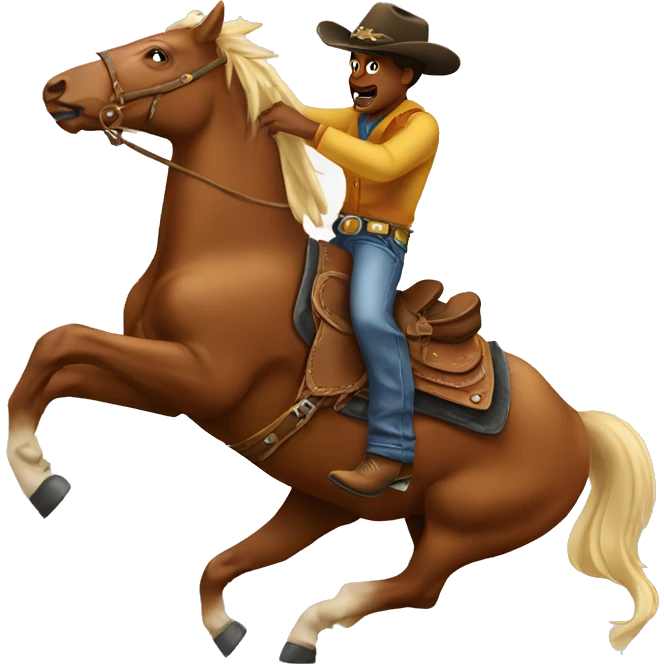 cowboy on a bucking horse emoji
