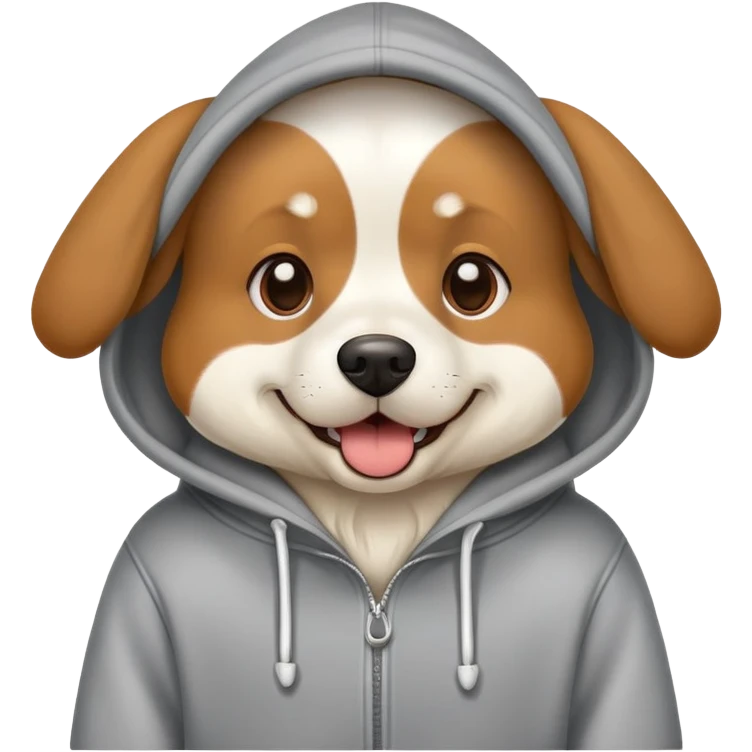Dog wearing a hoodie  emoji