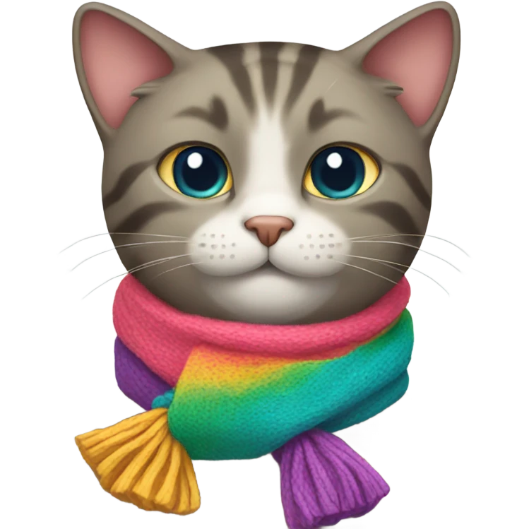 Cat wearing a scarf  emoji