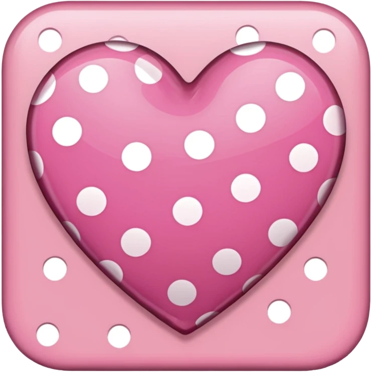 brown pink polka dots heart emoji