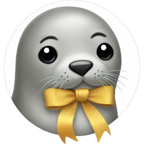 Seal with a bow  emoji