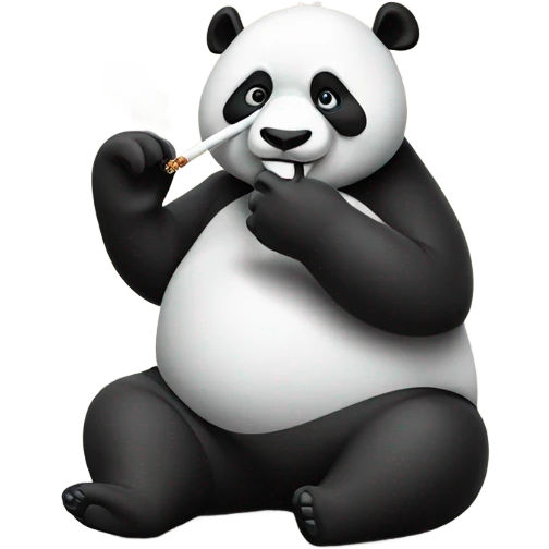 Panda smoking emoji