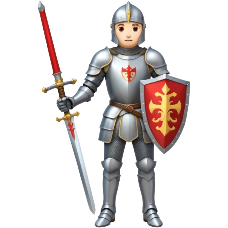 a knight with sword in his hand ful body emoji