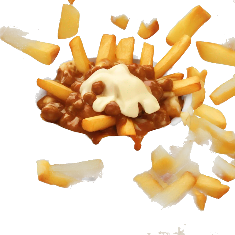 Poutine eating a poutine  emoji