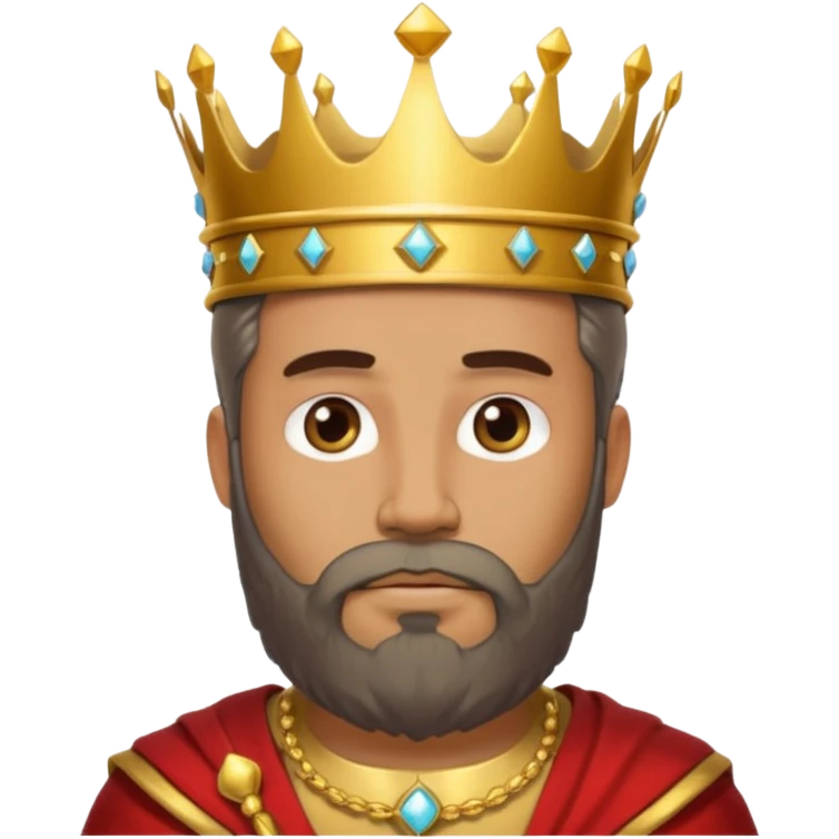 bearded  uncrowned king  emoji