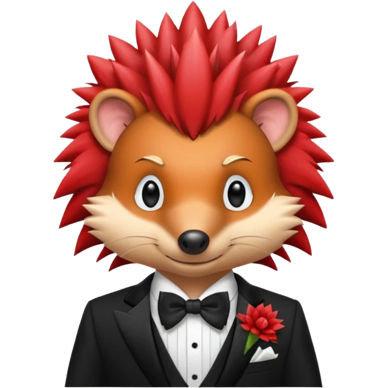  red hedgehog groom emoji