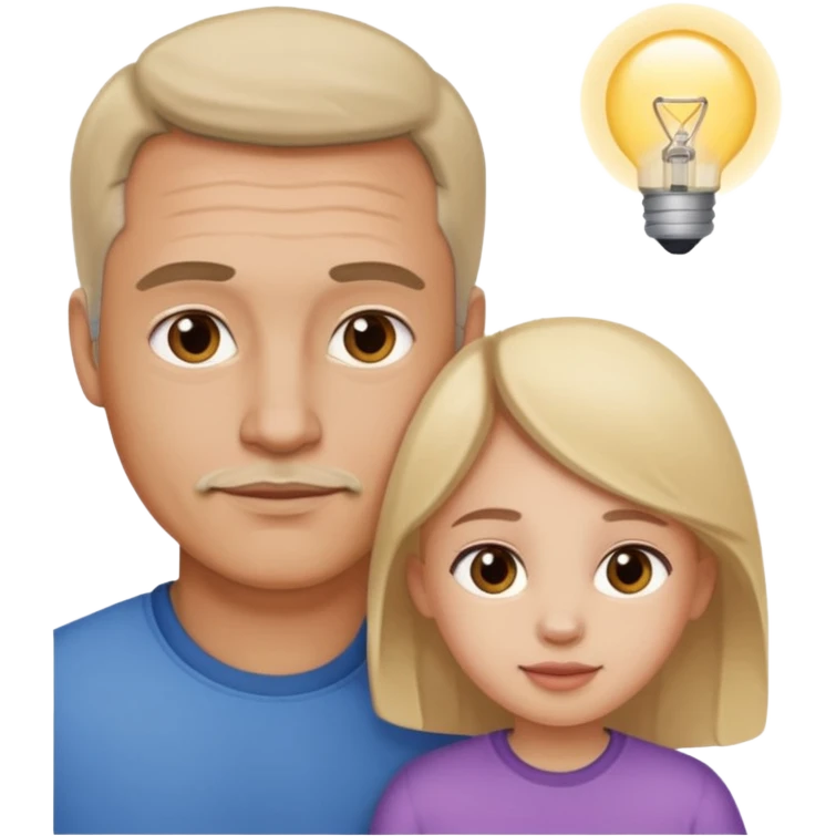 padre con su hija emoji