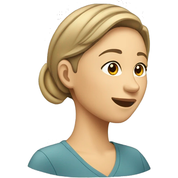 Woman wearing cochlear implant emoji