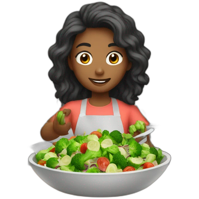 SCH making a brocoli salad emoji
