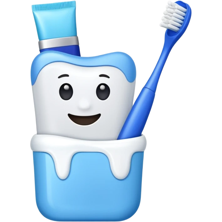 toothpaste and toothbrush emoji