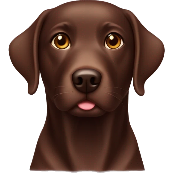 chocolate Labrador  emoji