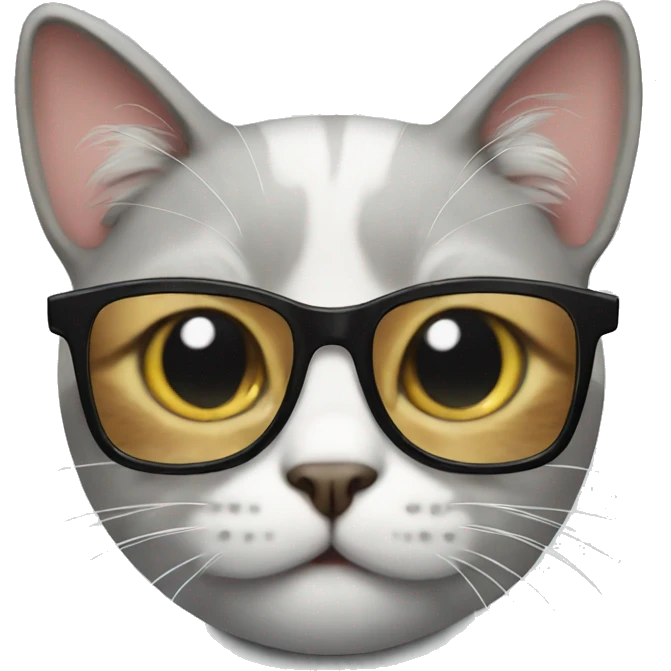 Cat with glasses emoji
