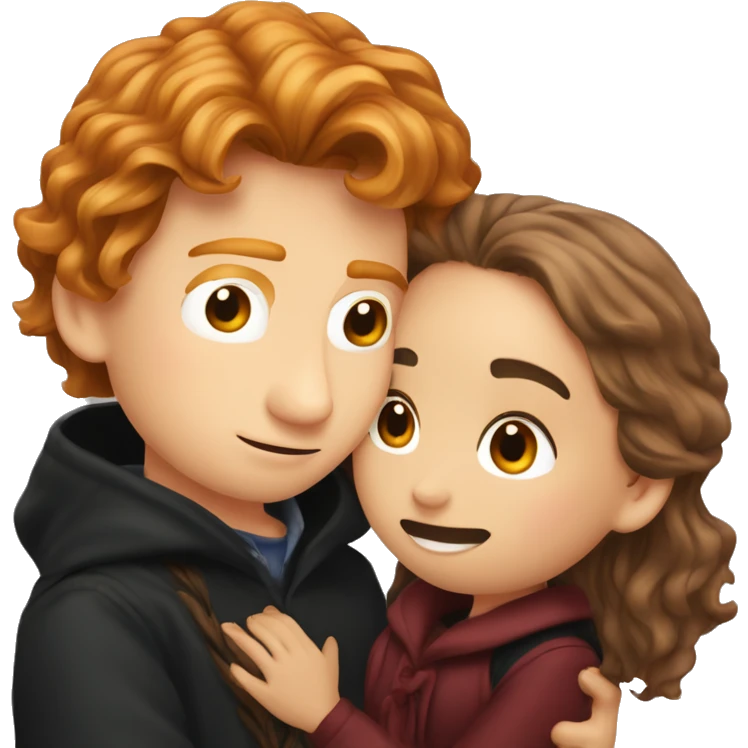 Hermione Granger kissing Ron Weasley  emoji