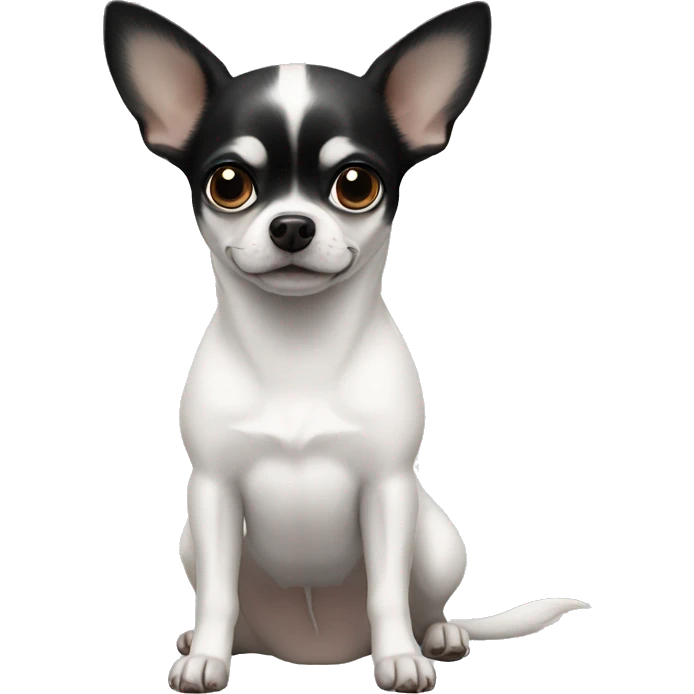 white chihuahua with black ears emoji