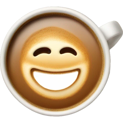 Cup of Coffee With LatteArt on top  emoji