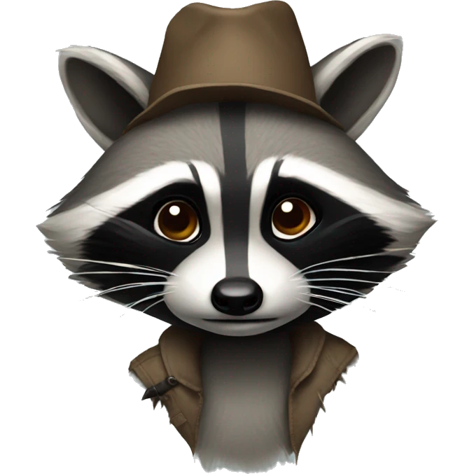 Raccoon with a blunt emoji
