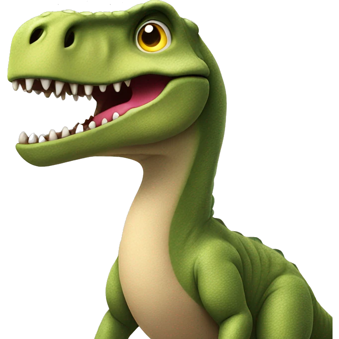 Dino met knuffel emoji