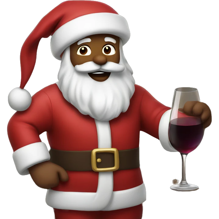 Santa with wine  emoji