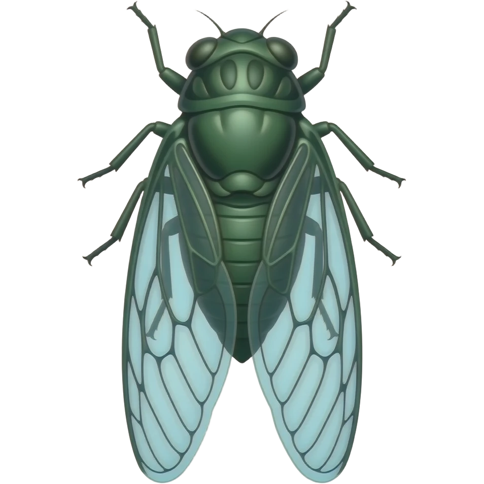 X-ray x ray x ray Blue blue and green and green x-ray of a realistic a flying wings spread out, wings pinned pinned pinned position cicada; emoji