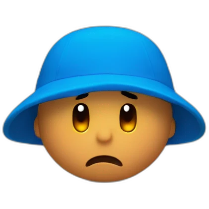 Pocoyo with his blue hat angry emoji