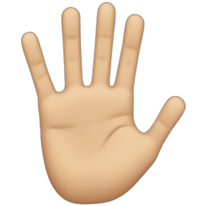 Hand showing four fingers emoji
