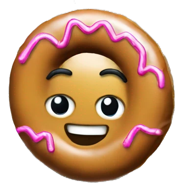 Donuts are hanging on the Christmas tree emoji