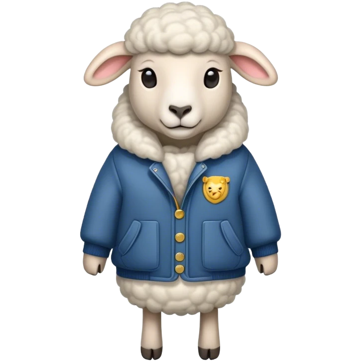 Sheep wearing jacket emoji