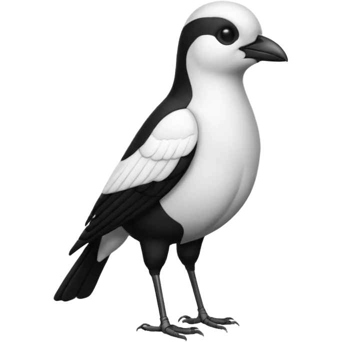 I want a magpie emoji standing that is bald emoji