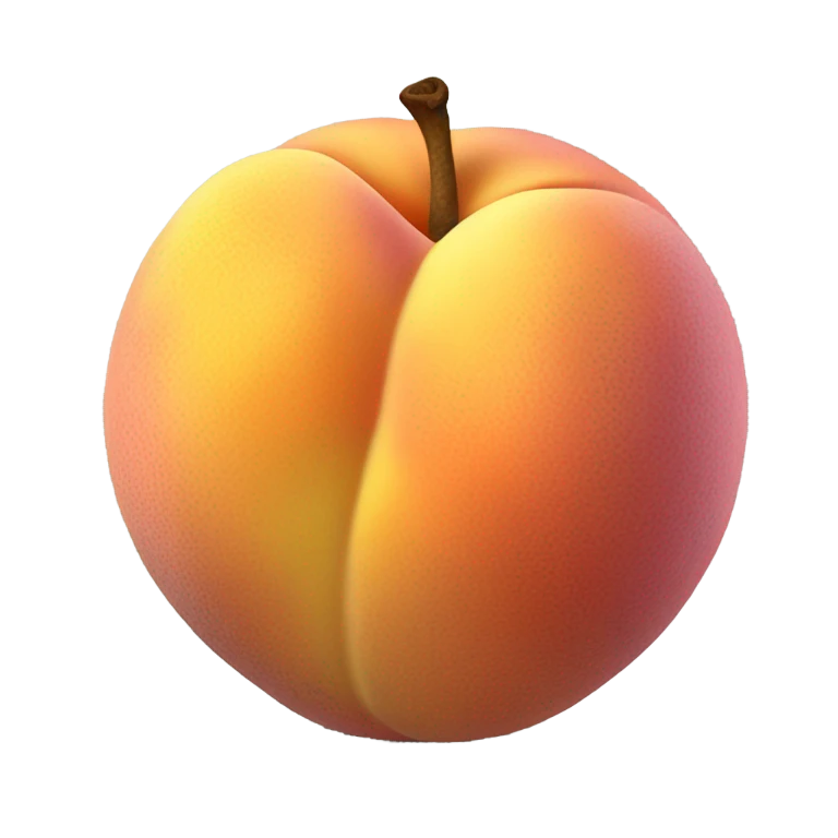3d peach emoji